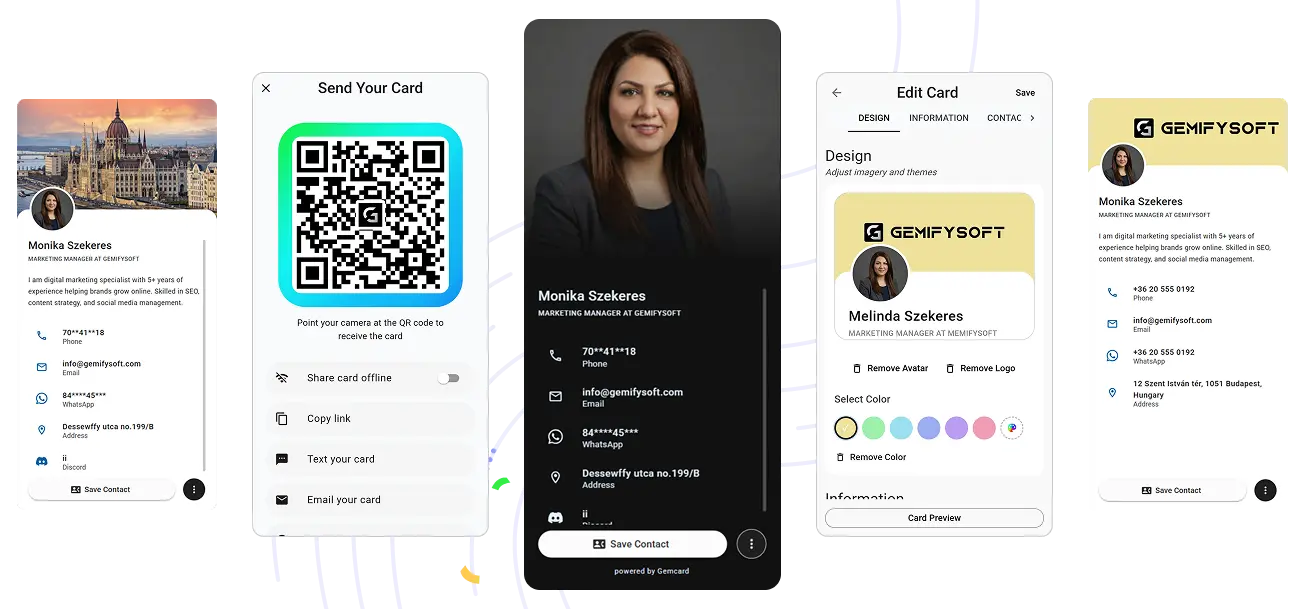 GemCard Dashboard and Mobile Interface Preview